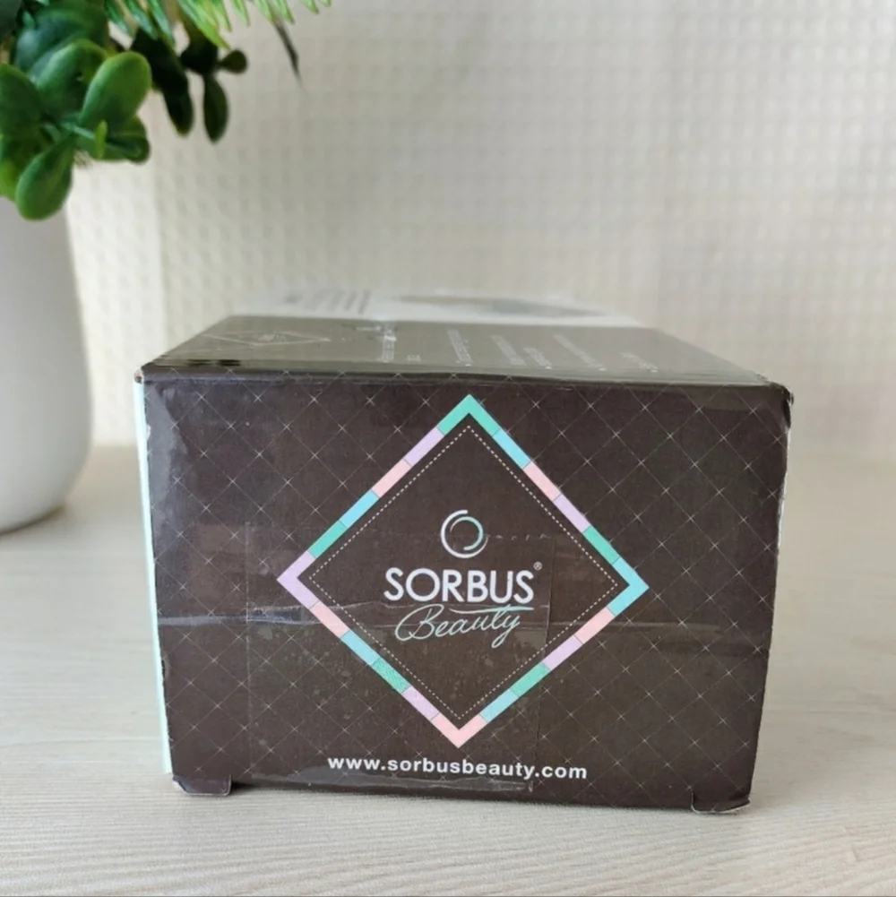 Sorbus Cosmetic Organizer Clear Acrylic Case Daisy Print, New
